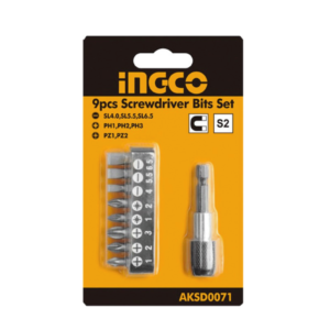 SET 9PCS PUNTAS DESTORNILLADOR CON EXPANSOR INGCO